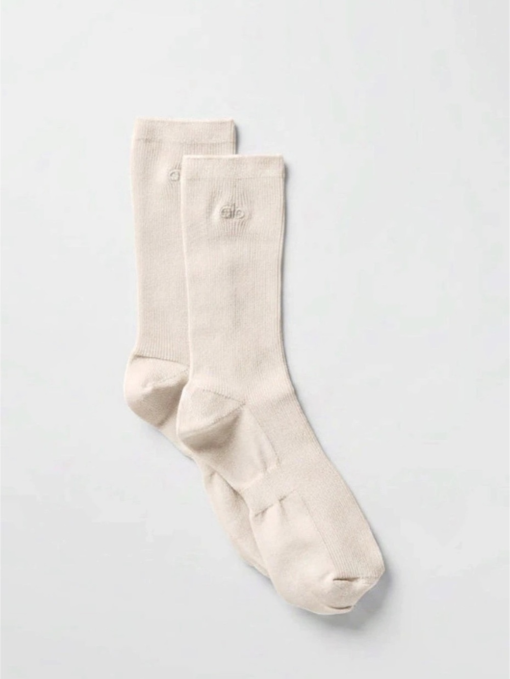 Alo Yoga unisex half-crew sock bone L size